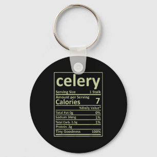 Celery Nutrition Thanksgiving Costume Food Facts X Keychain