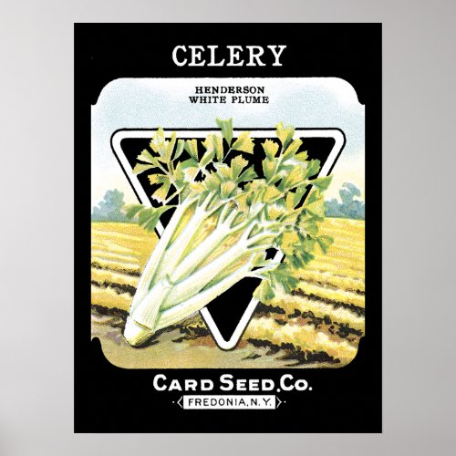Celery Seed Packet Label Poster