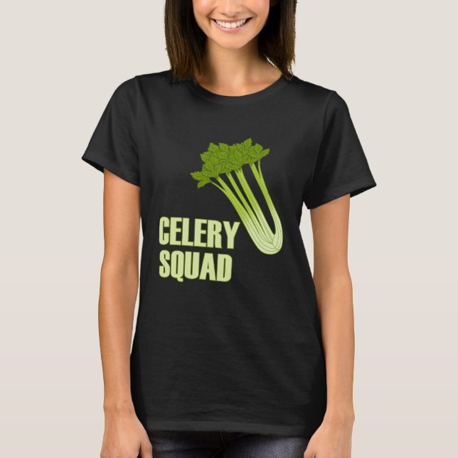 Celery Squad Vegetables Healthy Leeks T-Shirt (Front)