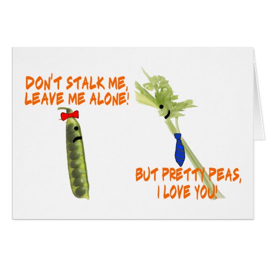Celery Stalk And Pretty Peas Cards (Front Horizontal)