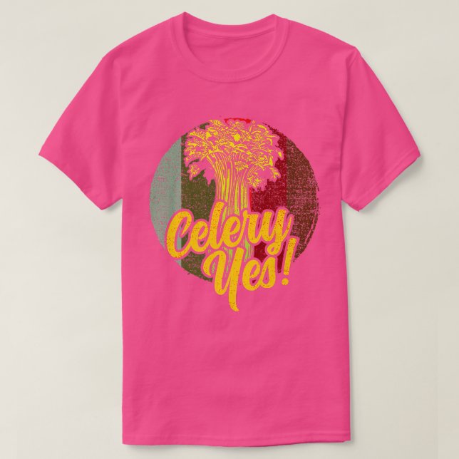 Celery Yes Funny Vegetable Gardener  T-Shirt (Design Front)