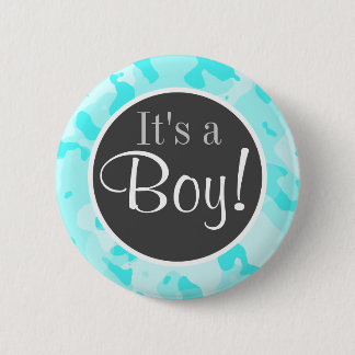 Celeste Camo; Camouflage Pinback Button