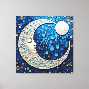 Celeste : Woman in the moon Canvas Print