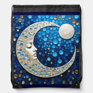 Celeste : Woman in the moon Drawstring Bag