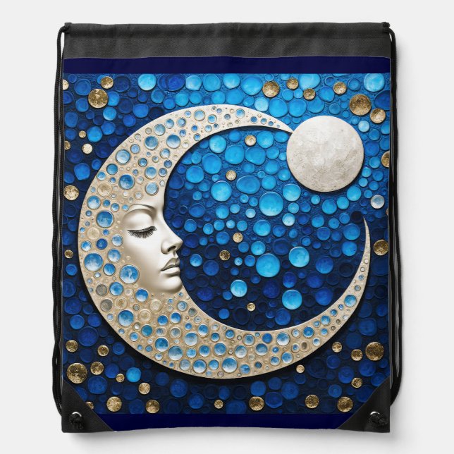 Celeste : Woman in the moon Drawstring Bag (Front)