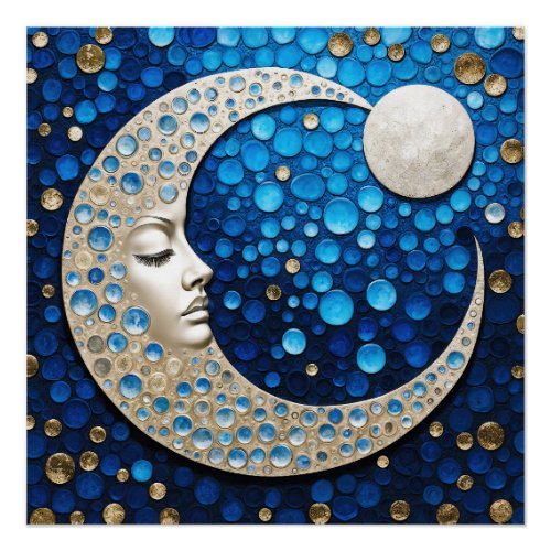 Celeste  Woman in the moon Poster