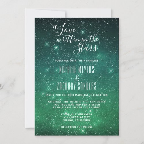 Celestial A Love Written in the Stars Wedding Invitation