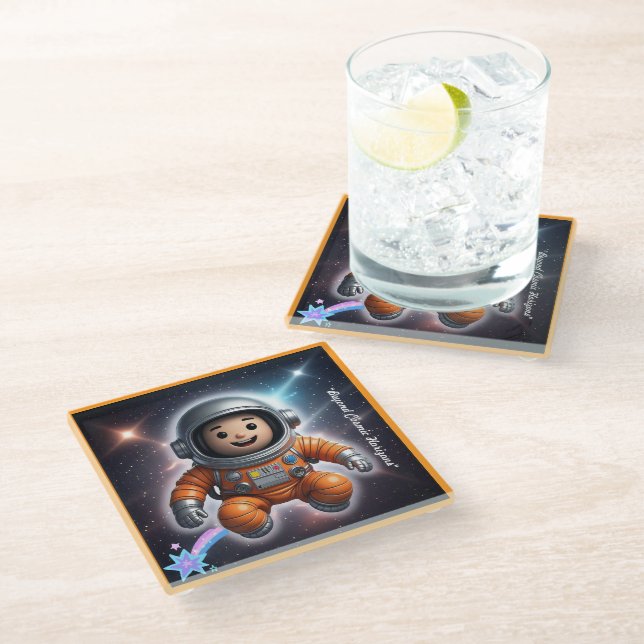"Celestial Adventure" Glass Coaster (Angled)