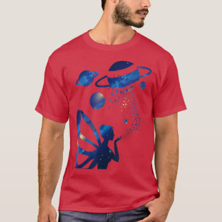 Celestial Aesthetic Fairycore Fairy Galay Planets T-Shirt