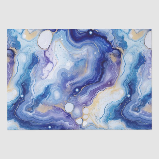 Celestial Agate | Abstract Galaxy Stone Pattern Tissue Paper (Front)