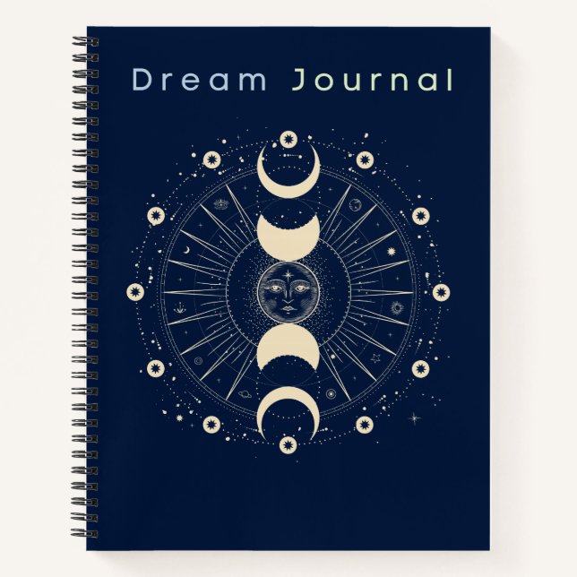 Celestial and Astrology Themed Dream Journal (Front)