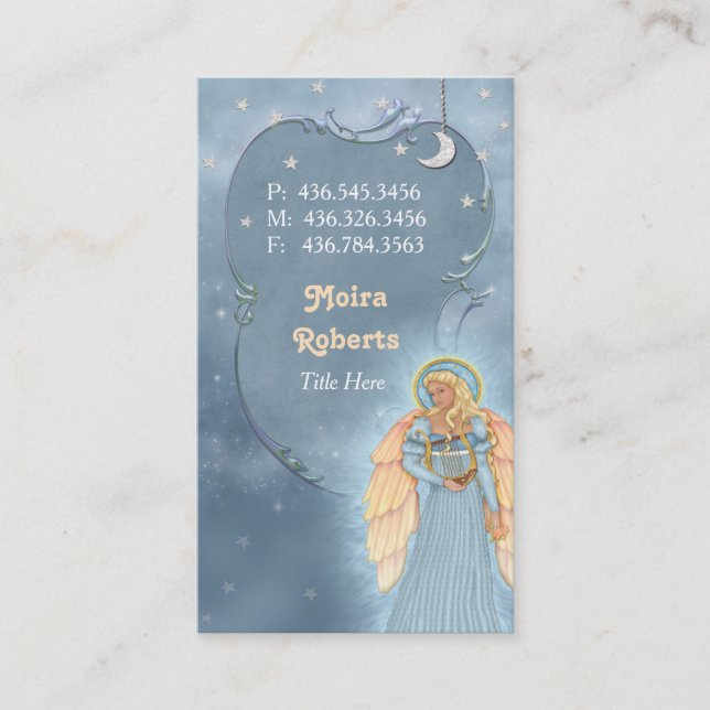 Celestial Angel Business Card (Front)