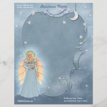 Celestial Angel Letterhead by Spice at Zazzle