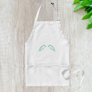 Celestial Angel Wings with Sparkling Stars Adult Apron