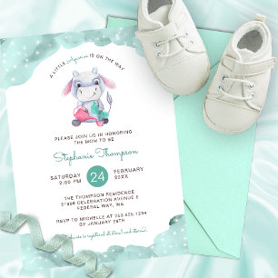 Celestial Aquarius Astrology Sign Baby Shower Invitation