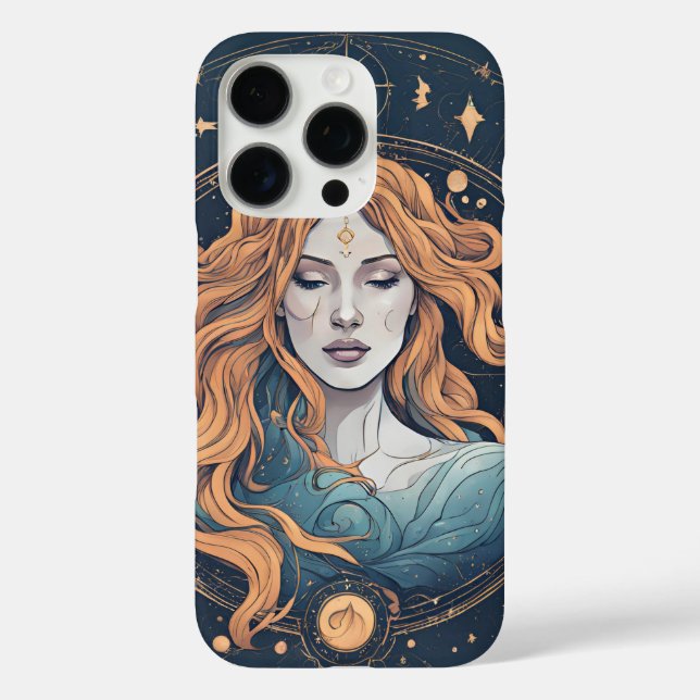 Celestial Aquarius Zodiac Sign Case-Mate iPhone Case (Back)