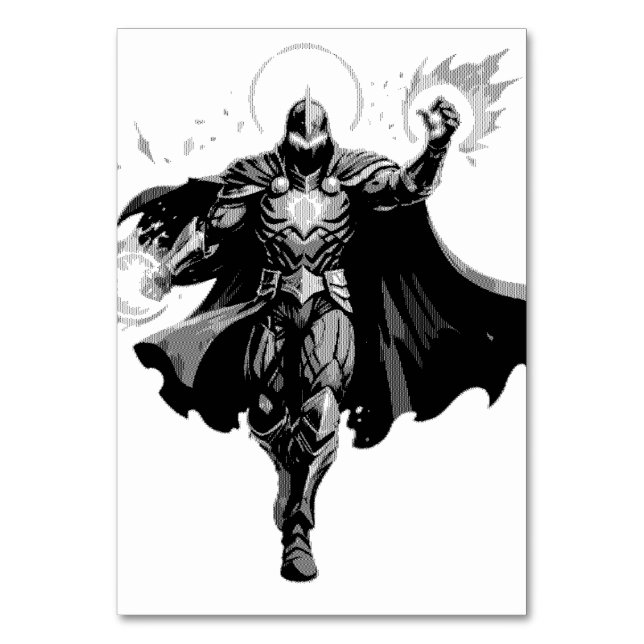 Celestial Arc Knight – Blue Energy Ascension Table Number (Front)