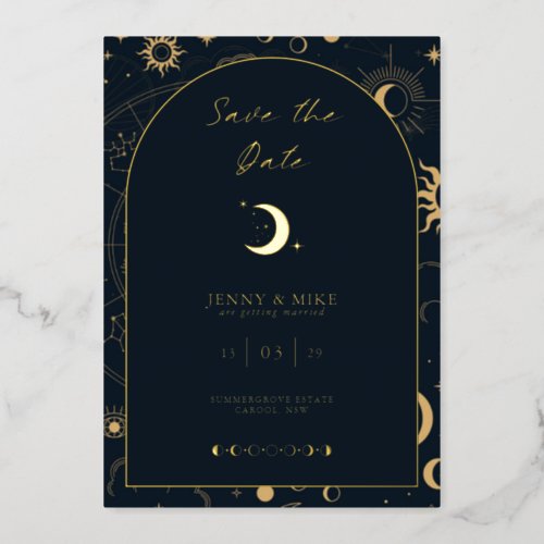 Celestial Arch Save the Date Foil Invitation