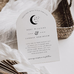 Celestial Arch Shape Wedding Invitation