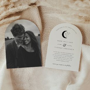 Celestial Arch Shape Wedding Invitation Photo