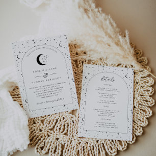 Celestial Arched Wedding Invitation All In One