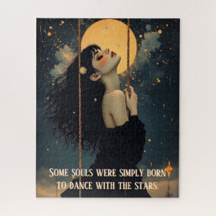 Celestial Art Gothic Woman Spiritual Quote Jigsaw Puzzle