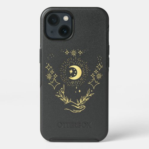 Celestial art Moon and Stars iPhone 13 Case