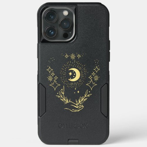 Celestial art Moon and Stars iPhone 13 Pro Max Case