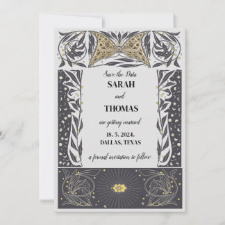 Celestial Art Nouveau Mystical Wedding Save The Date