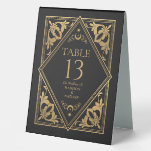 Celestial Art Nouveau Tarot Gothic Wedding Table Tent