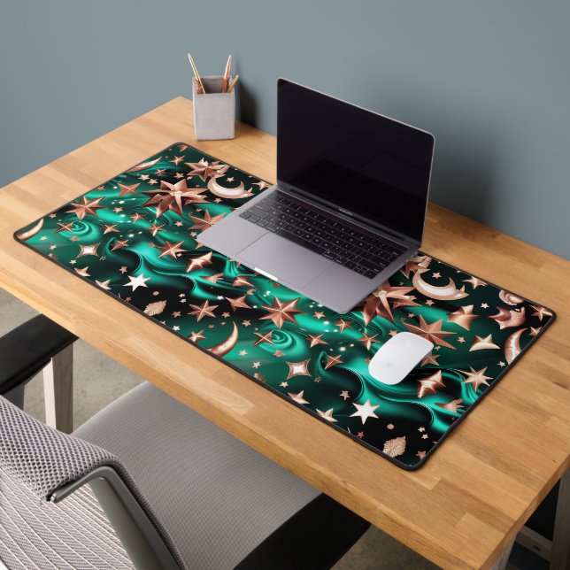 Celestial Astrology – Malachite Green Desk Mat (Office 2)