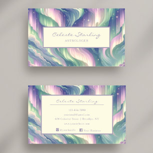 Celestial Astrology Northern Lights Professional Business Card