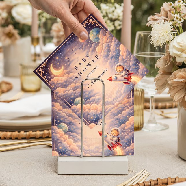 Celestial Astronaut Clouds Baby Shower Napkins (Creator Uploaded)