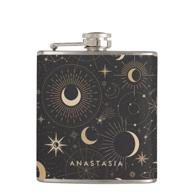 Celestial Astronomy Personalized Hip Flask (Front)