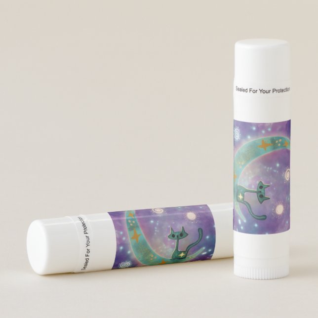 Celestial Atomic Cat Lip Balm (Front)