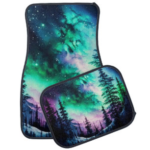 Celestial Aurora Borealis Northern Lights Vivid Car Floor Mat