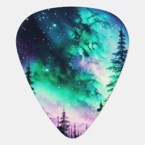 Celestial Aurora Borealis Northern Lights Vivid  Guitar Pick