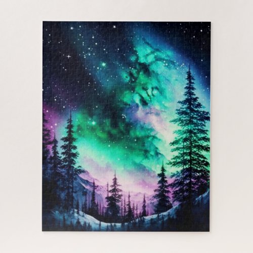 Celestial Aurora Borealis Northern Lights Vivid  Jigsaw Puzzle