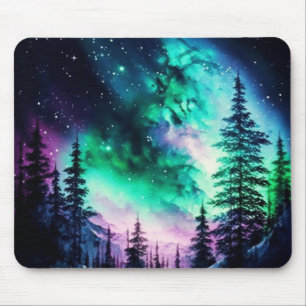 Celestial Aurora Borealis Northern Lights Vivid Mouse Pad
