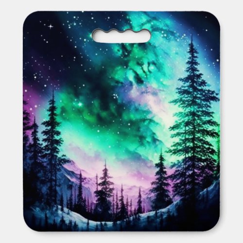 Celestial Aurora Borealis Northern Lights Vivid  Seat Cushion