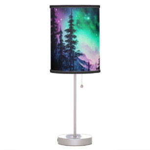 Celestial Aurora Borealis Northern Lights Vivid Table Lamp