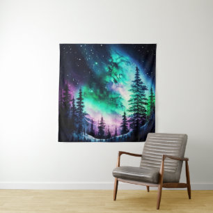 Celestial Aurora Borealis Northern Lights Vivid Tapestry