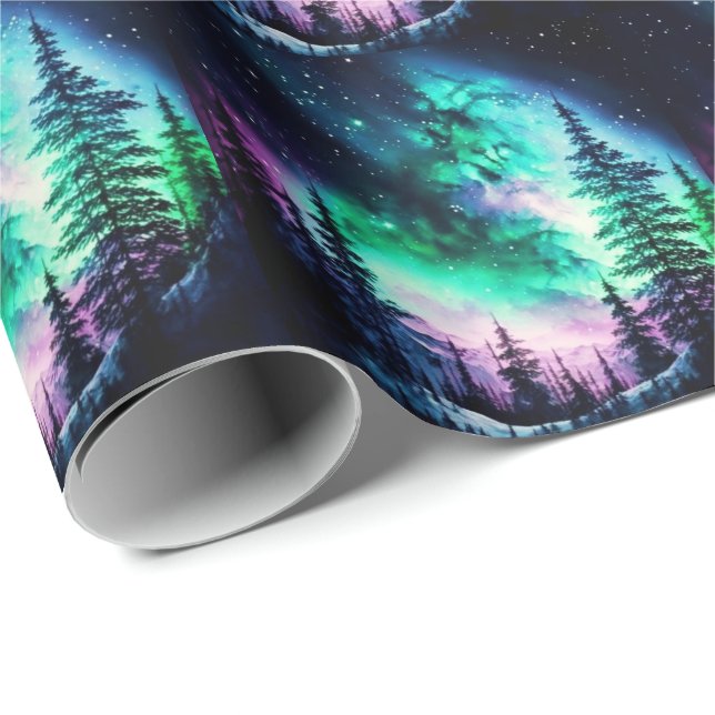 Celestial Aurora Borealis Northern Lights Vivid Wrapping Paper