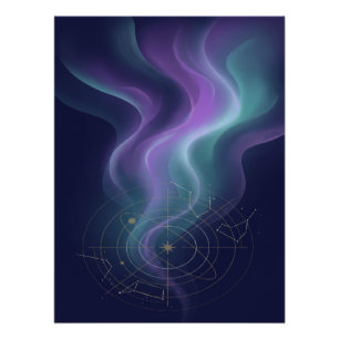 Celestial Aurora Constellation Wall Art