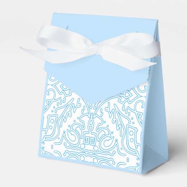 Celestial Azure Tide Favor Boxes (Front Side)