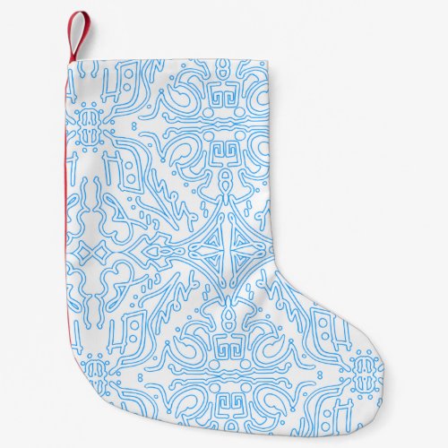 Celestial Azure Tide Small Christmas Stocking
