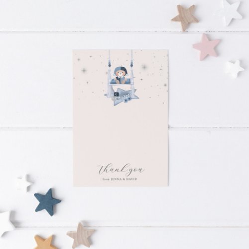 Celestial Baby Bear Baby Shower Thank You Card