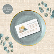 Celestial Baby Shower Books for Baby Card
