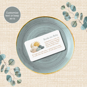 Celestial Baby Shower Books for Baby Card