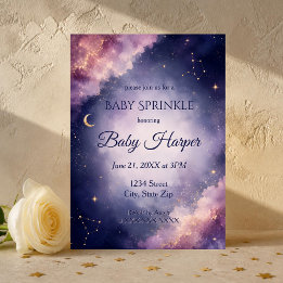 Celestial Baby Sprinkle Invitation | Watercolor